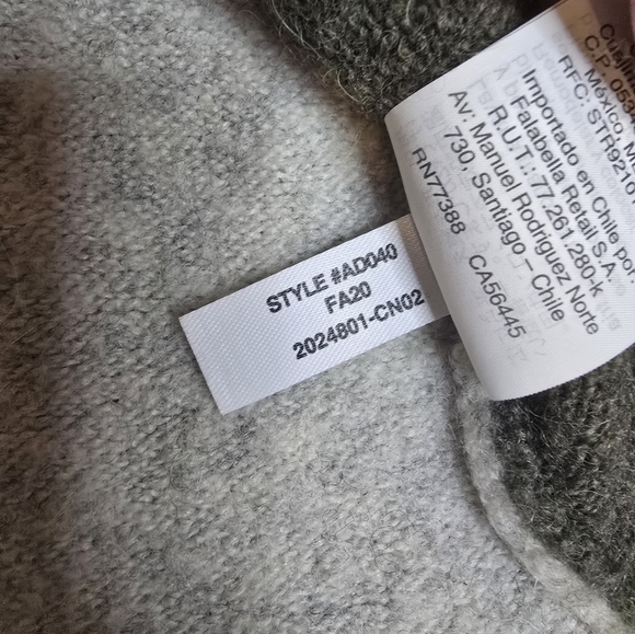 Madewell 30% Merino Wool 10% Alpaca Colorblock Crewneck Sweater Sz XS - Picture 8 of 10